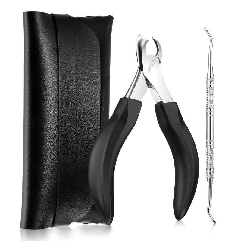SZQHT Toenail Clippers, Precision Nail Clippers for Thick Toe Nails, Ingrown Toenails Trimmer,Stainless Steel, Includes Safety Tip Cover - Image 1
